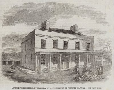 Asiel voor de Tijdelijke Opvang van Krankzinnige Soldaten, bij Fort Pitt, Chatham door English School