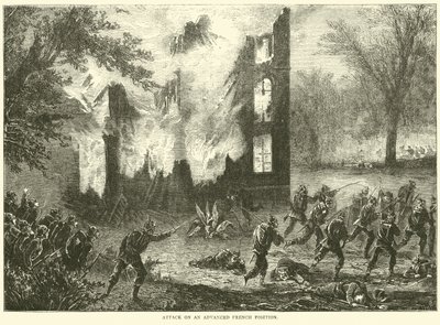Aanval op een geavanceerde Franse positie, oktober 1870 door English School
