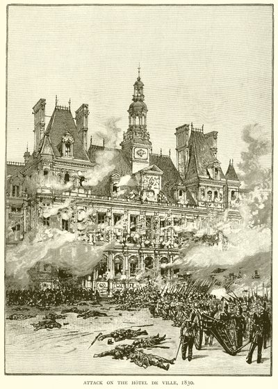 Aanval op het Hotel de Ville, 1830 door English School
