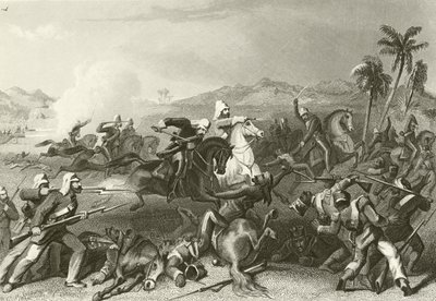 Aanval op de Sealkote muiters door Generaal Nicholsons onregelmatige cavalerie door English School