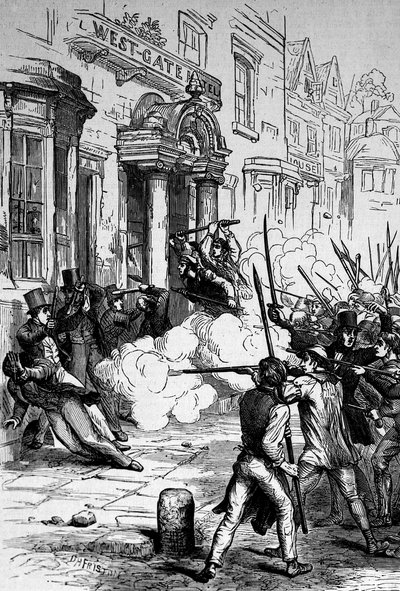 Aanval op het Westgate Hotel, Newport op 4 november 1839 door English School