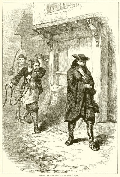 Aanval op de kapitein van de Rose door English School