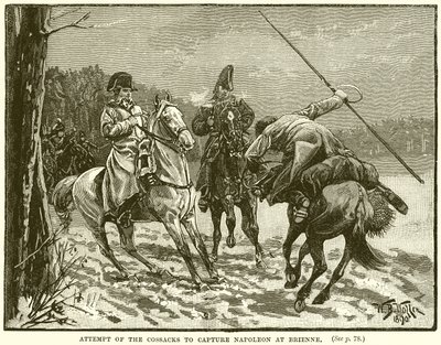 Poging van de Kozakken om Napoleon te vangen bij Brienne door English School
