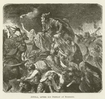 Attila na zijn nederlaag bij Soissons door English School