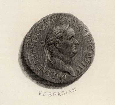Aureus munt, uit het tijdperk van Vespasianus, Titus Flavius Vespasianus door English School