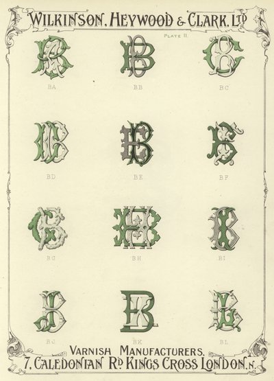 BA, BB, BC, BD, BE, BF, BG, BH, BI, BJ, BK, BL door English School