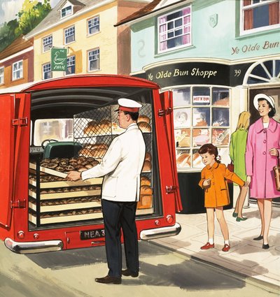 Bakkerbezorger door English School
