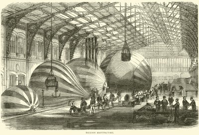 Ballonfabriek, oktober 1870 door English School