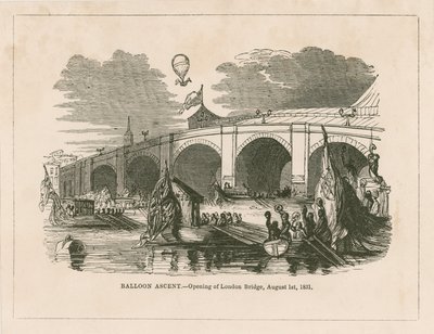 Ballonvaart bij de opening van de nieuwe London Bridge door English School