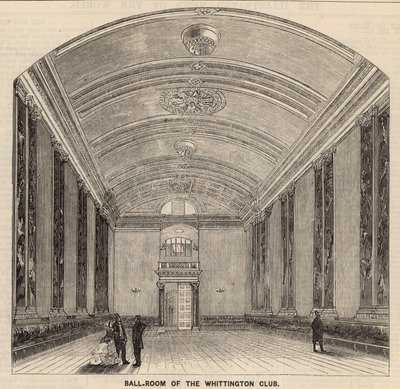 Balzaal van de Whittington Club, Londen door English School