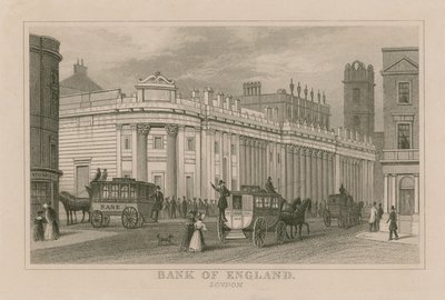 Bank of England, Zuidelijke Voorzijde van Sir John Soane, 1823 door English School