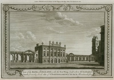 Bank of England, Westvleugel toegevoegd door Sir Robert Taylor, 1783 door English School