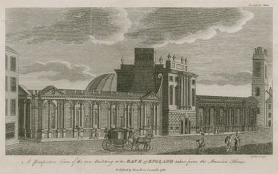 Bank of England, Westelijke Vleugel toegevoegd door Sir Robert Taylor, 1783 door English School