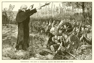 Bannockburn: De abt van Inchaffray zegent de Schotten voor de slag door English School