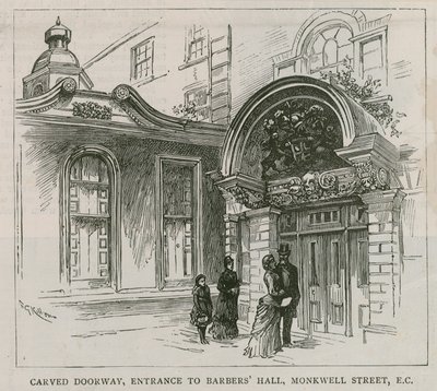 Barber Surgeons Hall, Monkwell Street, Londen door English School
