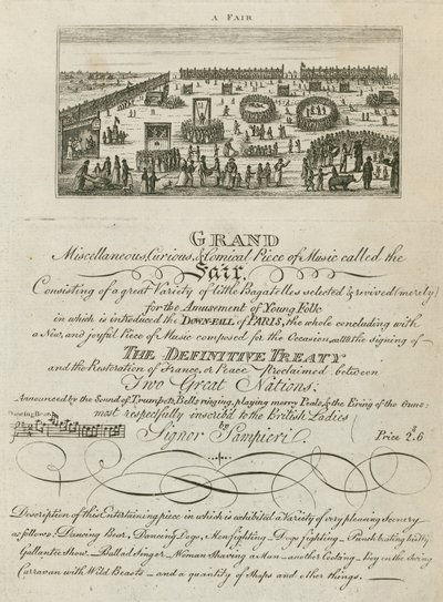 Bartholomew Fair, Londen: Aankondiging van een kermis voor 1806 door English School