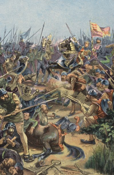 Slag bij Agincourt door English School