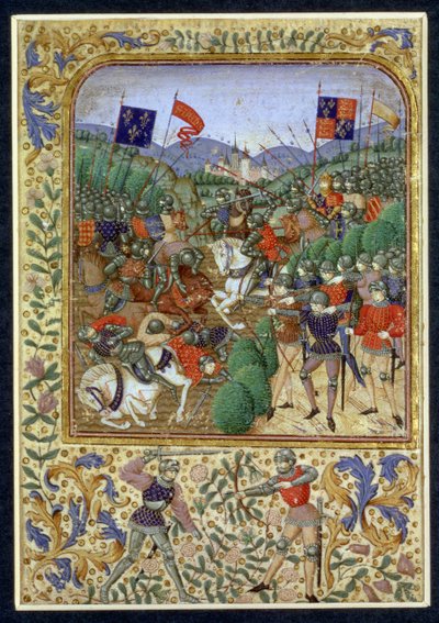 Slag bij Agincourt, 25 oktober 1415 door English School