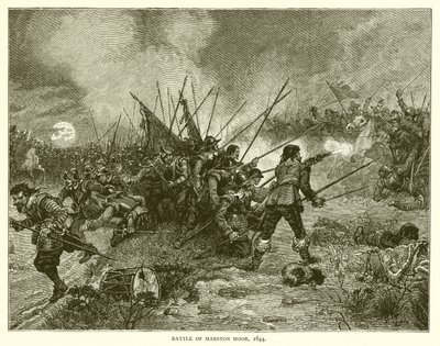 Slag bij Marston Moor, 1644 door English School