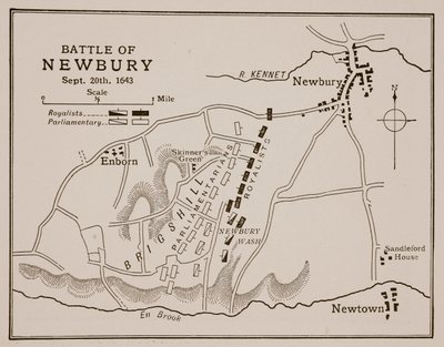 Slag bij Newbury, 20 september 1643 door English School