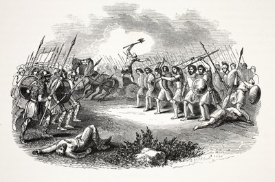 Slag bij Rhuddlan Marsh, 19e eeuw door English School