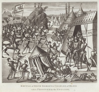 Slag bij Roch Darien en Karel van Blois gevangen genomen door de Engelsen door English School
