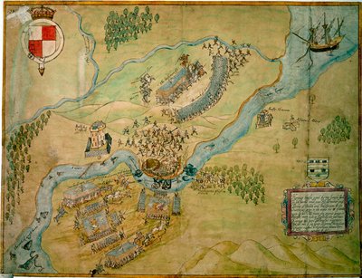 Slag bij de Erne Ford in 1593 door English School