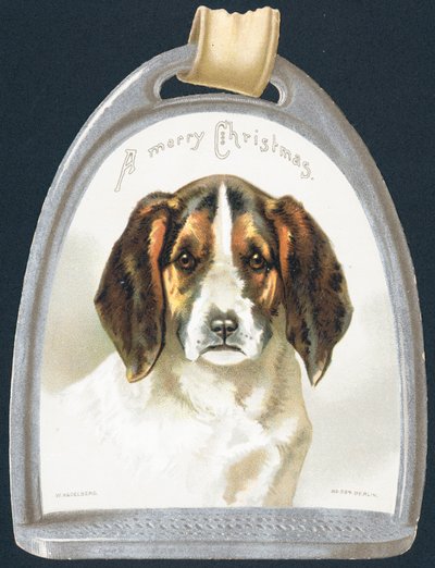 Beagle label, Kerstkaart door English School