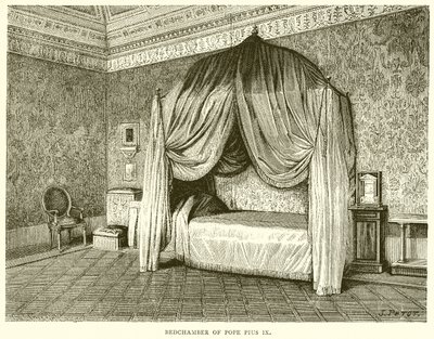 Slaapkamer van Paus Pius IX door English School