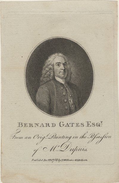 Bernard Gates, 1784 (stippele gravure) door English School