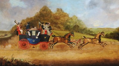 Beverley en Hull Passagierskoets, ca. 1826 door English School
