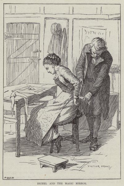 Bichel en de magische spiegel (gravure) door English School