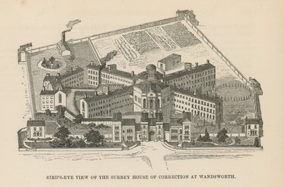 Vogelvlucht van het Surrey House of Correction door English School