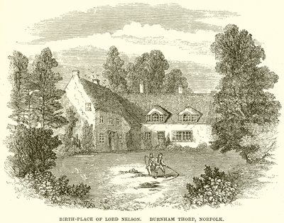 Geboorteplaats van Lord Nelson, Burnham Thorpe, Norfolk door English School