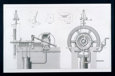 Bisschops roterende stoom- of schijfmotor uit Cyclopaedia of Useful Arts & Manufactures, bewerkt door Charles Tomlinson, ca. 1880s door English School