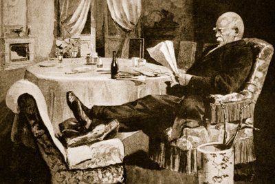 Bismarck neemt een korte pauze van de staatszaken door English School