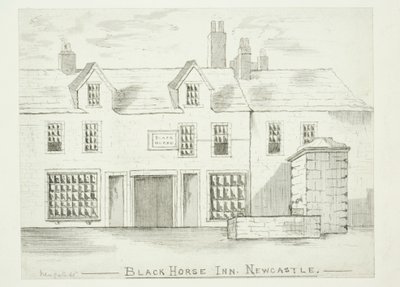 Black Horse Inn, Newcastle upon Tyne door English School