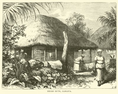 Zwarte hutten, Jamaica door English School