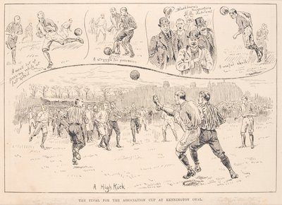 Blackburn Rovers vs. Nottingham County, uit The Illustrated Sporting and Dramatic News, 23 maart 1891 door English School
