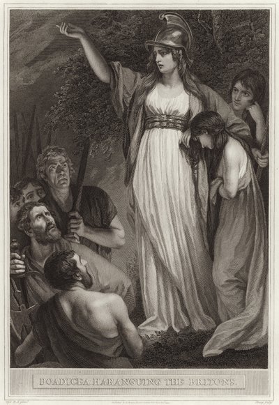 Boadicea die de Britten toespreekt door English School
