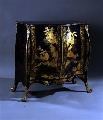 Bombe commode, midden 18e eeuw door English School