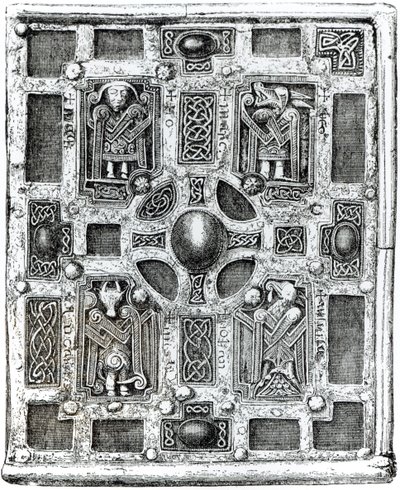 Boek-Heiligdom of Cumdach van Molaise, c.1001-1025 door English School