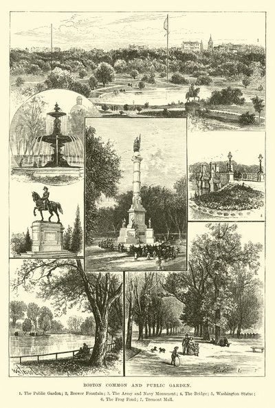 Boston Common en Openbare Tuin door English School