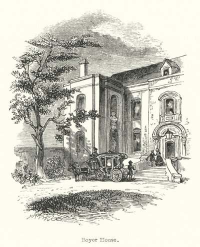 Boyer huis (gravure) door English School