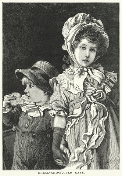 Brood-en-boter dagen (gravure) door English School