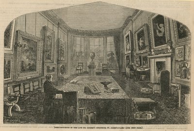 Ontbijtkamer in de late Mr Rogerss residentie, St James