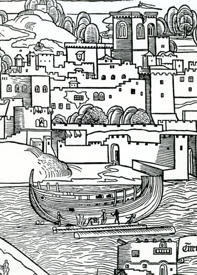 Een schip branden door English School