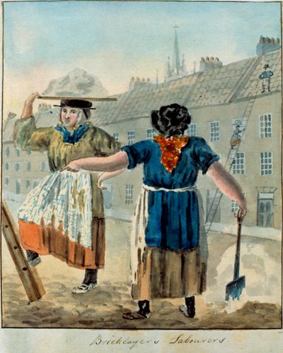 Metselaarsarbeiders door English School