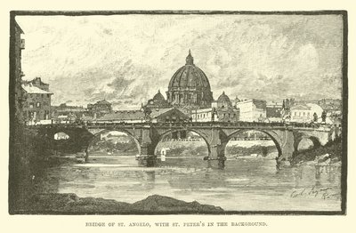De Brug van Sint Angelo, met Sint-Pieter op de achtergrond door English School