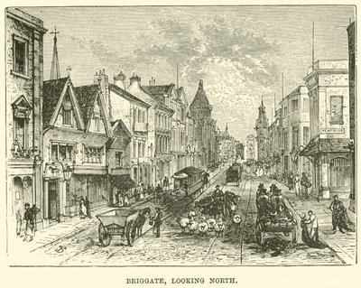 Briggate, kijkend naar het noorden door English School